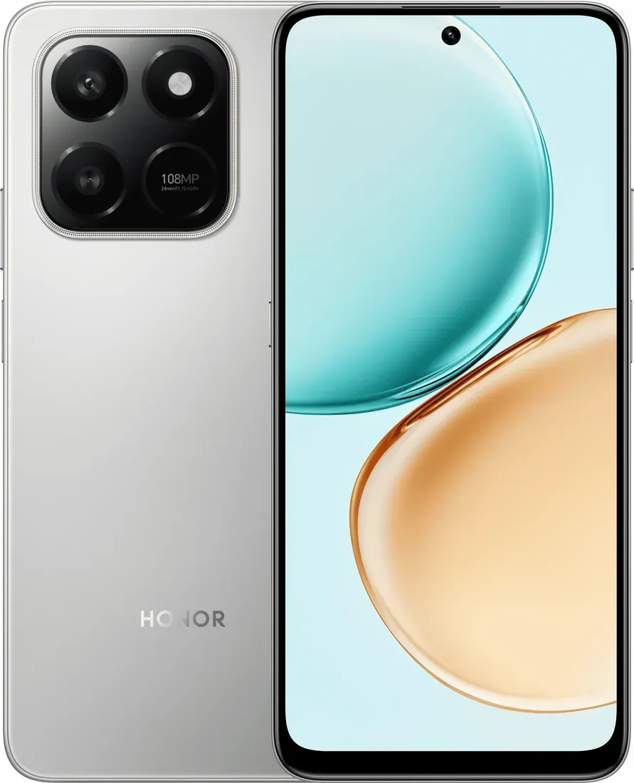 Смартфон HONOR X7d 8GB/256GB (серебристый метеорит)